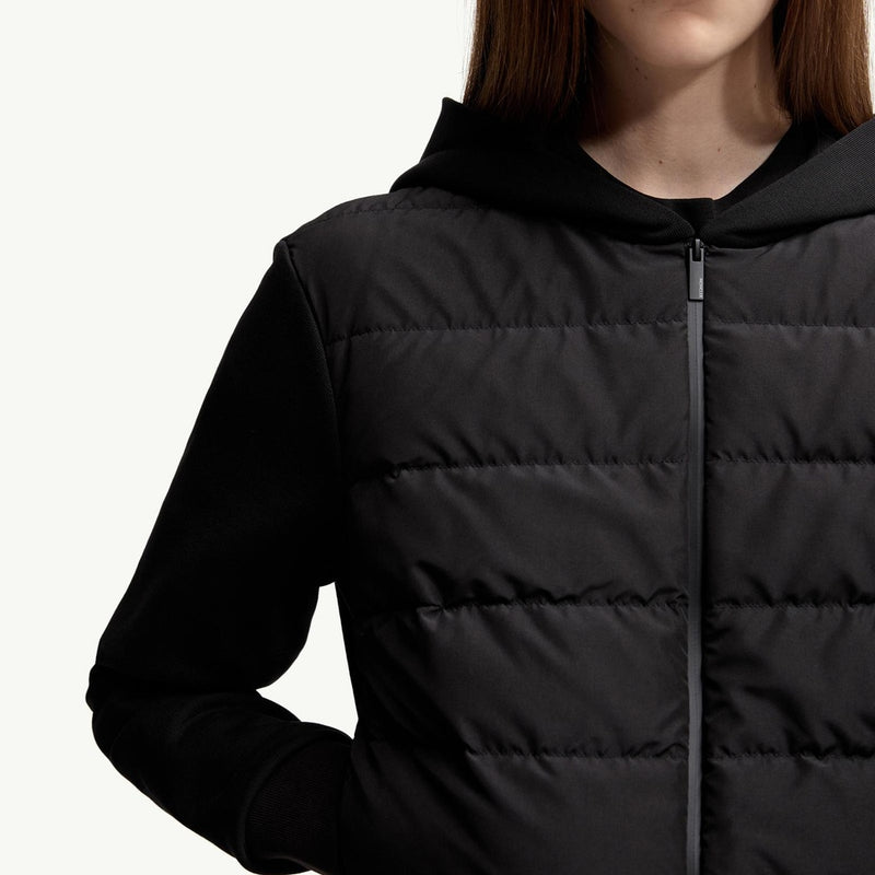 Padded Cotton Zip-Up Hoodie