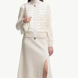 Padded Wool Zip-Up Cardigan