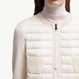 Padded Wool Zip-Up Cardigan