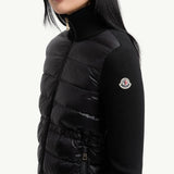 Padded Wool Zip-Up Cardigan