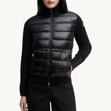 Padded Wool Zip-Up Cardigan