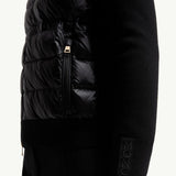 Padded Wool Zip-Up Cardigan