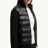 Padded Wool Zip-Up Cardigan