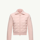 Diagonal-Quilted Padded Wool Cardigan