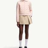 Diagonal-Quilted Padded Wool Cardigan