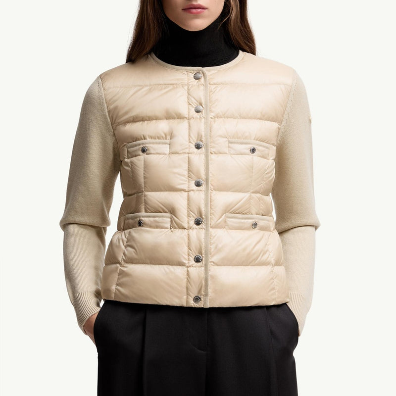 Padded Wool Cardigan