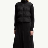 Padded Wool Zip-Up Cardigan
