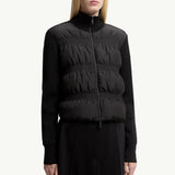 Padded Wool Zip-Up Cardigan