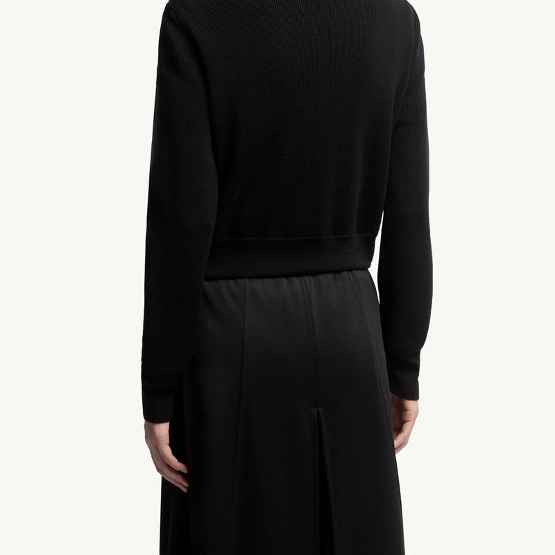 Padded Wool Zip-Up Cardigan