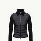 Padded Wool Zip-Up Cardigan