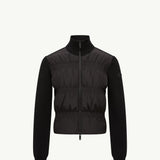 Padded Wool Zip-Up Cardigan