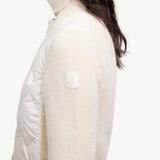 Padded Wool Blend Zip-Up Cardigan