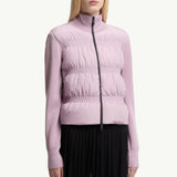 Padded Wool Zip-Up Cardigan