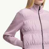 Padded Wool Zip-Up Cardigan