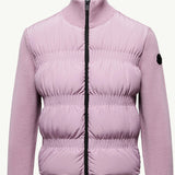 Padded Wool Zip-Up Cardigan