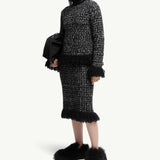 Fringe-Trim Wool Blend Jumper