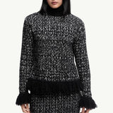Fringe-Trim Wool Blend Jumper