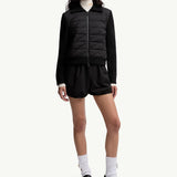 Diagonal-Quilted Padded Wool Cardigan