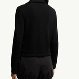 Diagonal-Quilted Padded Wool Cardigan
