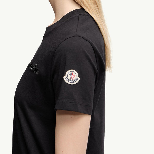 Beaded Logo Cotton T-Shirt