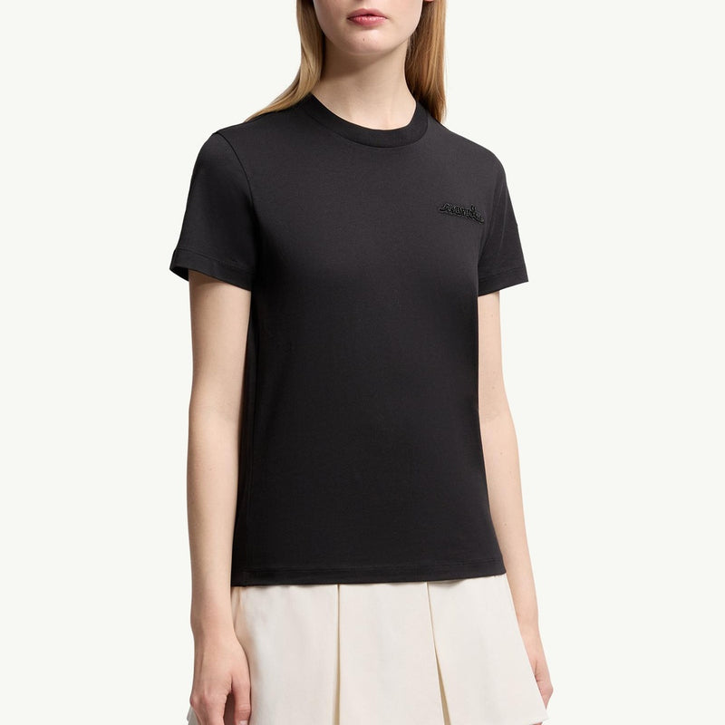 Beaded Logo Cotton T-Shirt