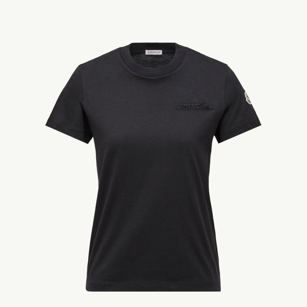 Beaded Logo Cotton T-Shirt