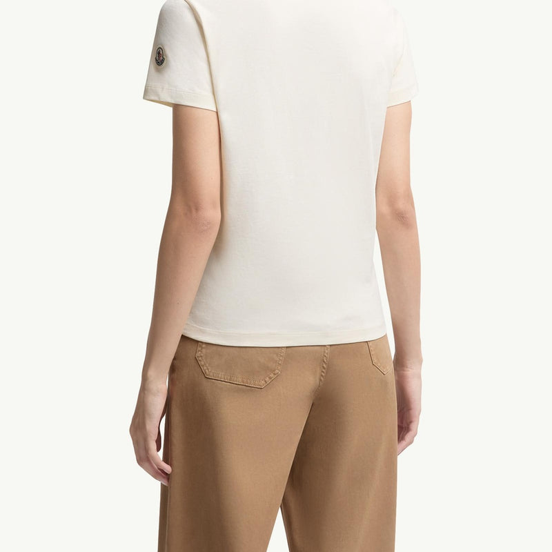 Beaded Logo Cotton T-Shirt