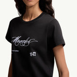 Embroidered Cursive Logo Cotton T-Shirt