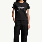 Embroidered Cursive Logo Cotton T-Shirt