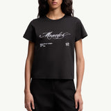 Embroidered Cursive Logo Cotton T-Shirt