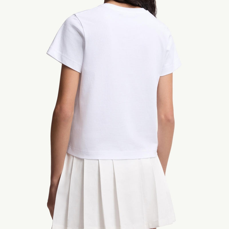 Embroidered Cursive Logo Cotton T-Shirt