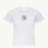 Embroidered Heart Logo Cotton T-Shirt