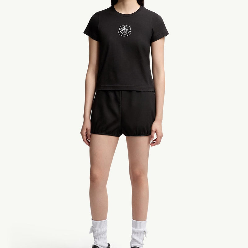 Embroidered Heart Logo Cotton T-Shirt