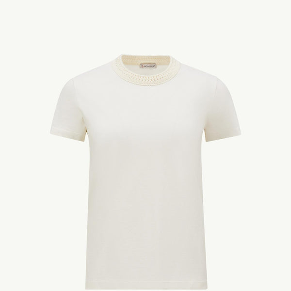 Crochet Accent Cotton T-Shirt