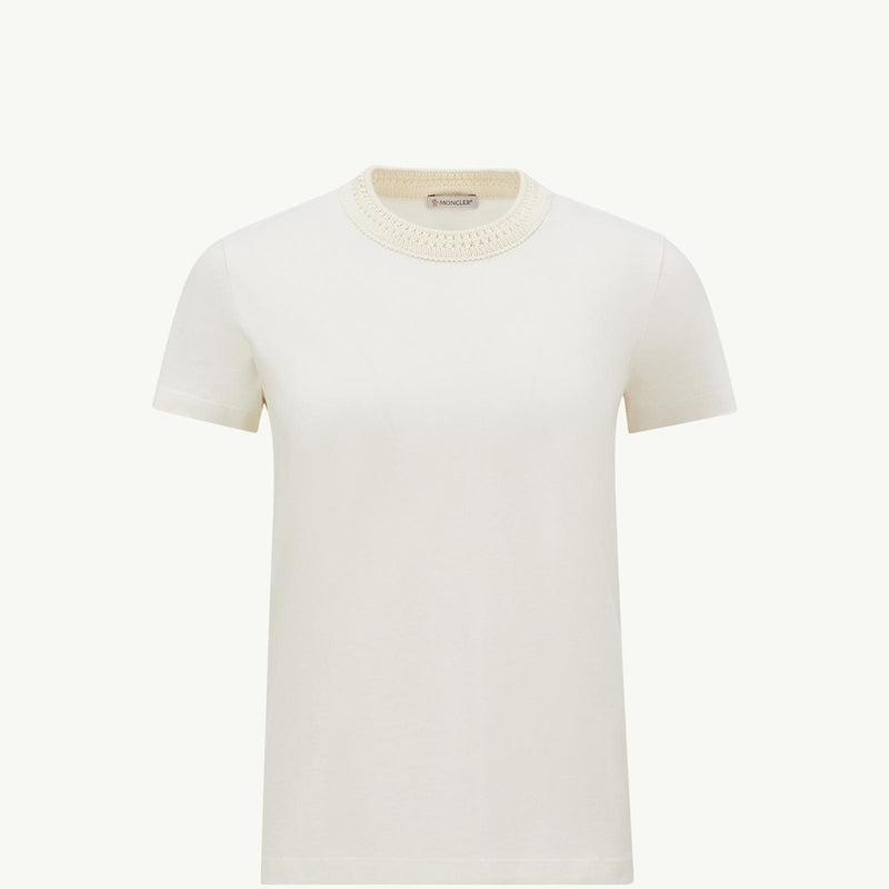 Crochet Accent Cotton T-Shirt