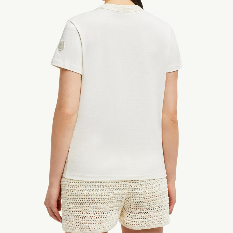 Crochet Accent Cotton T-Shirt