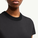 Crochet Accent Cotton T-Shirt