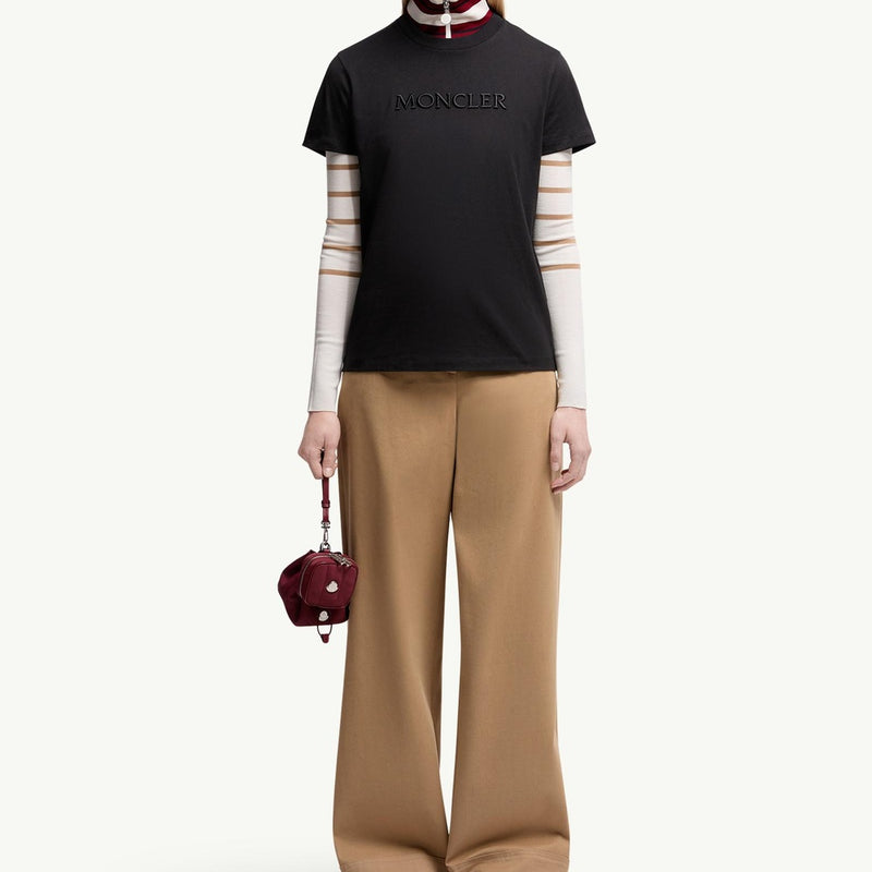 Embroidered Tonal Logo Cotton T-Shirt