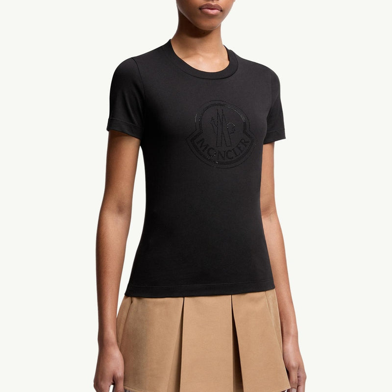 Crystal Logo Cotton T-Shirt