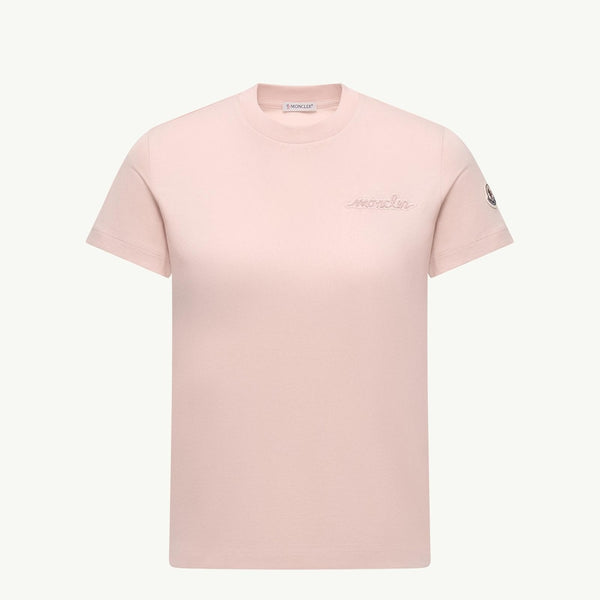 Beaded Logo Cotton T-Shirt