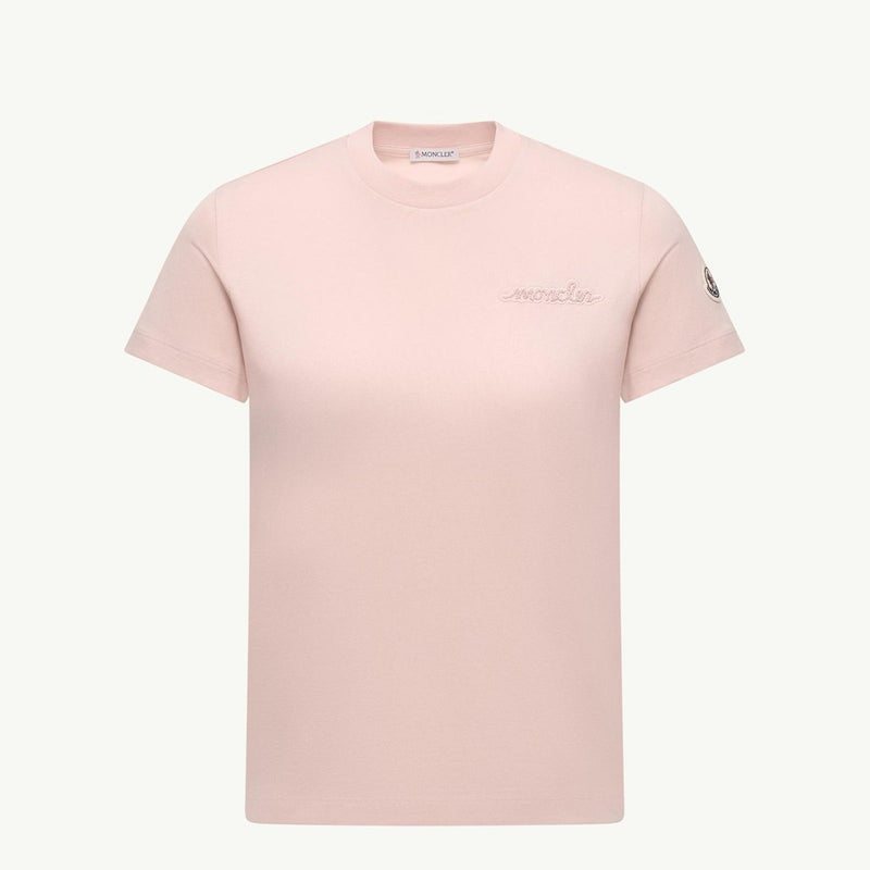 Beaded Logo Cotton T-Shirt