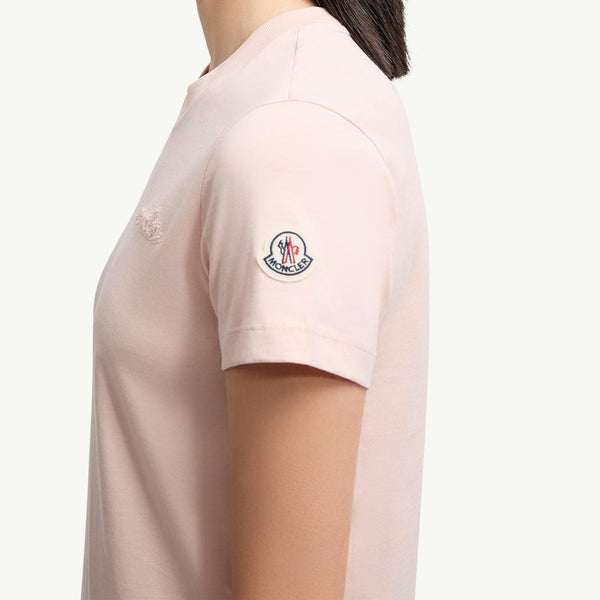 Beaded Logo Cotton T-Shirt