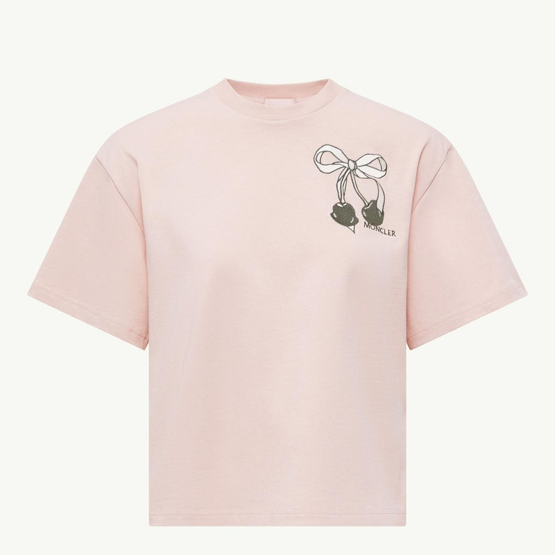 Embroidered Heart Logo Cotton T-Shirt