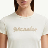 Pearl-Embroidered Logo Cotton T-Shirt