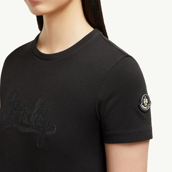 Embroidered Calligraphy Logo Cotton T-Shirt
