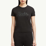 Embroidered Calligraphy Logo Cotton T-Shirt