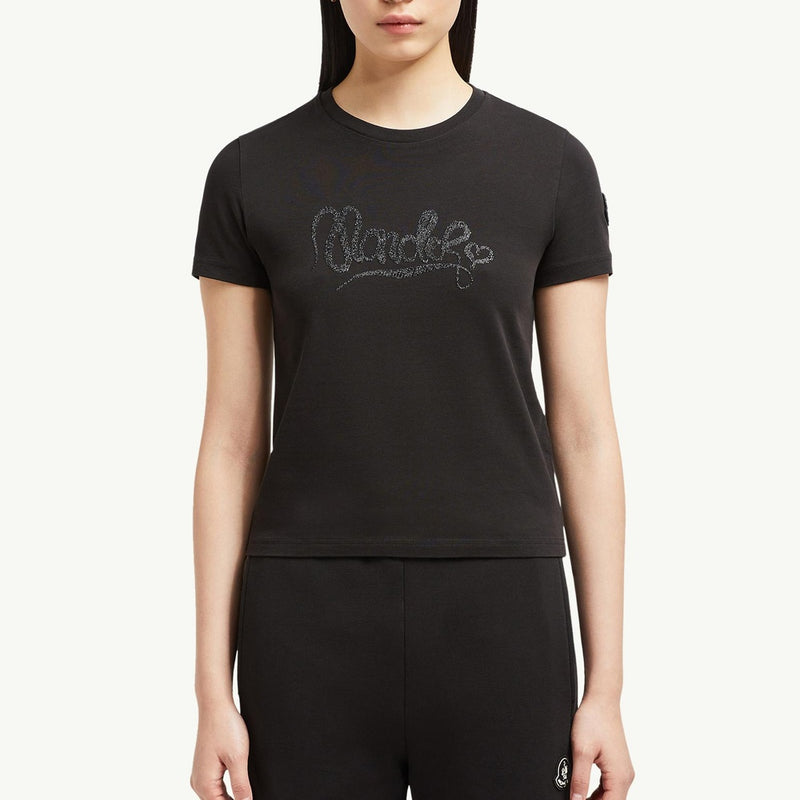 Embroidered Calligraphy Logo Cotton T-Shirt