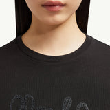 Embroidered Calligraphy Logo Cotton T-Shirt