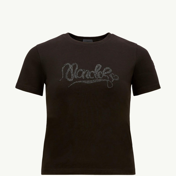 Embroidered Calligraphy Logo Cotton T-Shirt