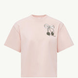 Embroidered Cherry Logo Cotton T-Shirt